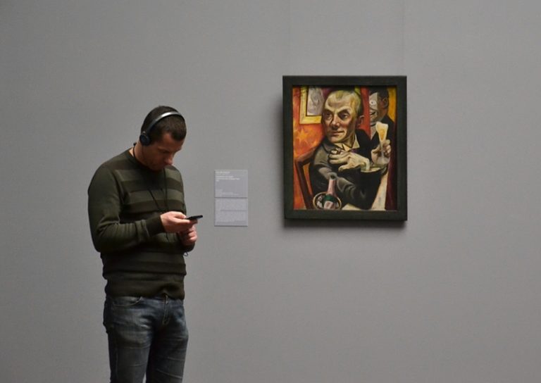 Max Beckmann, Selbstbildnis mit Sektglas blindbild