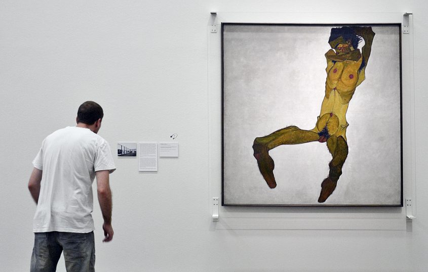 Egon Schiele, Sitzender männlicher Akt / Selbstbildnis (Leopold Museum Wien)