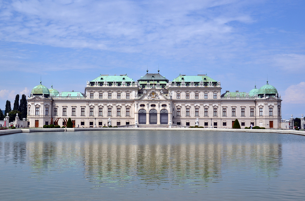 Teich vor dem Oberen Belvedere Wien