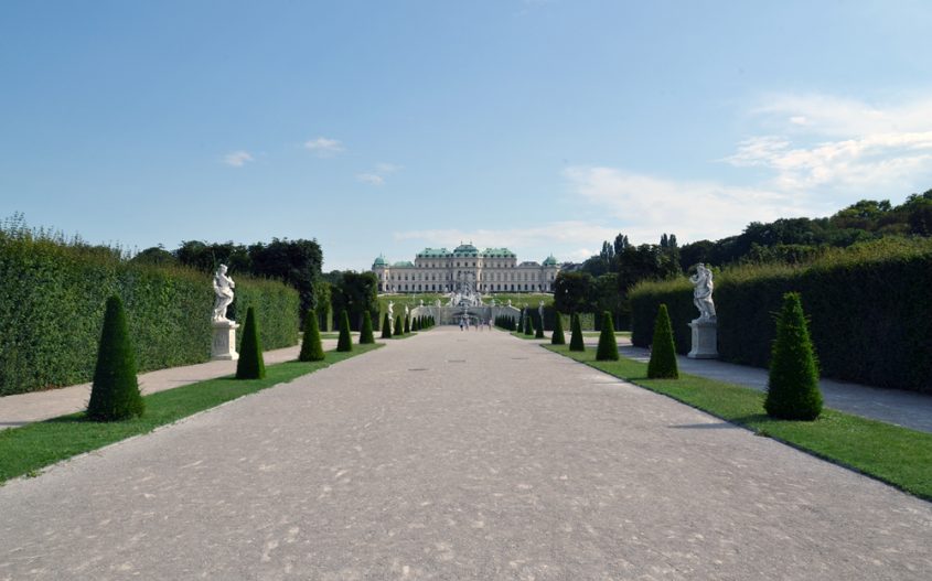 Wien, Blick vom Unteren zum Oberen Belvedere