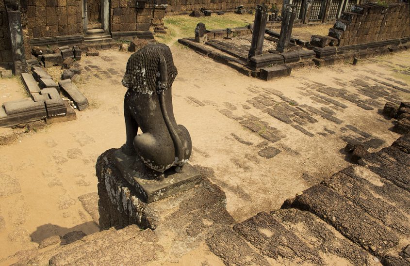 Angkor, Östlicher Mebon, Wächter, Löwe