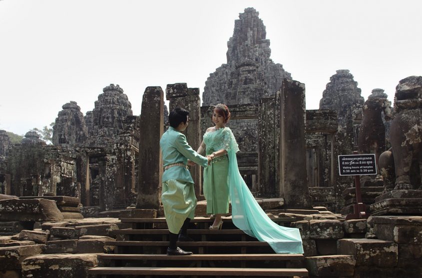 Angkor, Bayon, Hochzeit