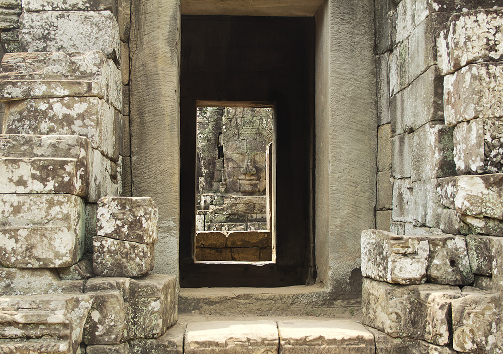Angkor, Bayon, Gesichter des Lokesvara