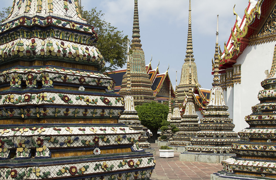 Bangkok, Wat Pho, Chedis
