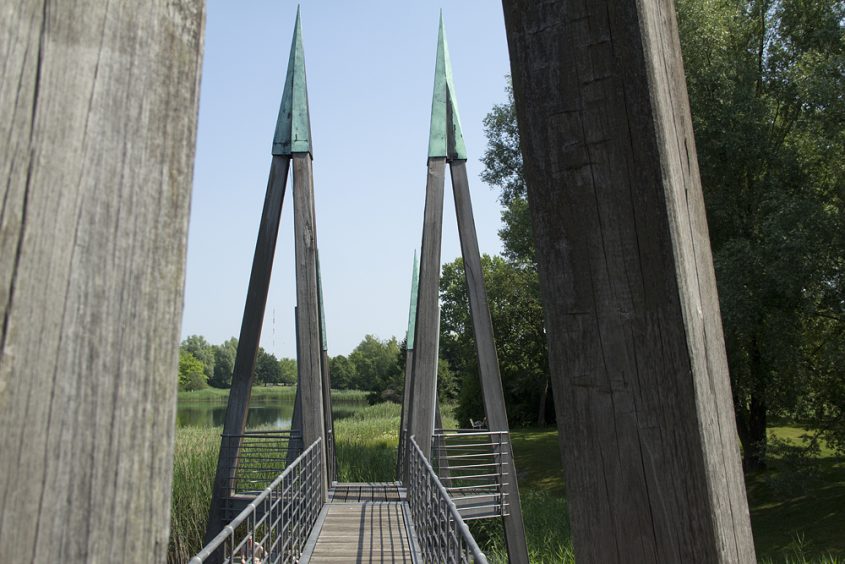 Britzer Garten, Großer See und Rhizomatische Brücke