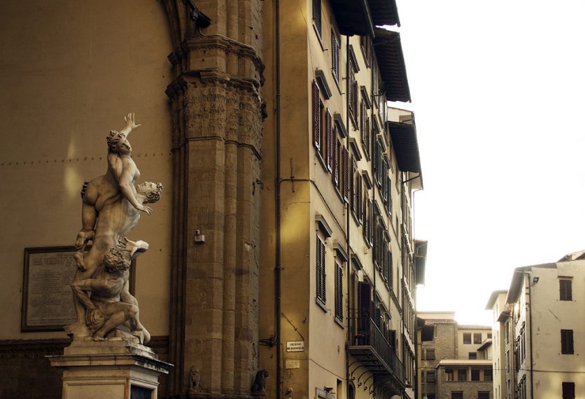 Fabian Fröhlich, Florenz, Loggia dei Lanzi, Giambologna, Raub der Sabinerin