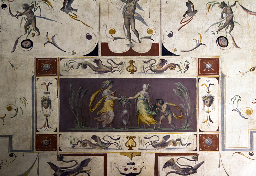 Florenz, Palazzo Vecchio, Grotesken in der Sala di Lorenzo il Magnifico