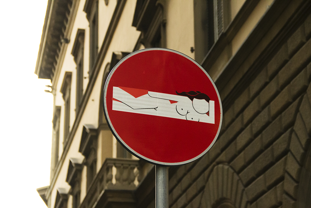 Street Art, Firenze, Via de Tornabuoni (Clet)