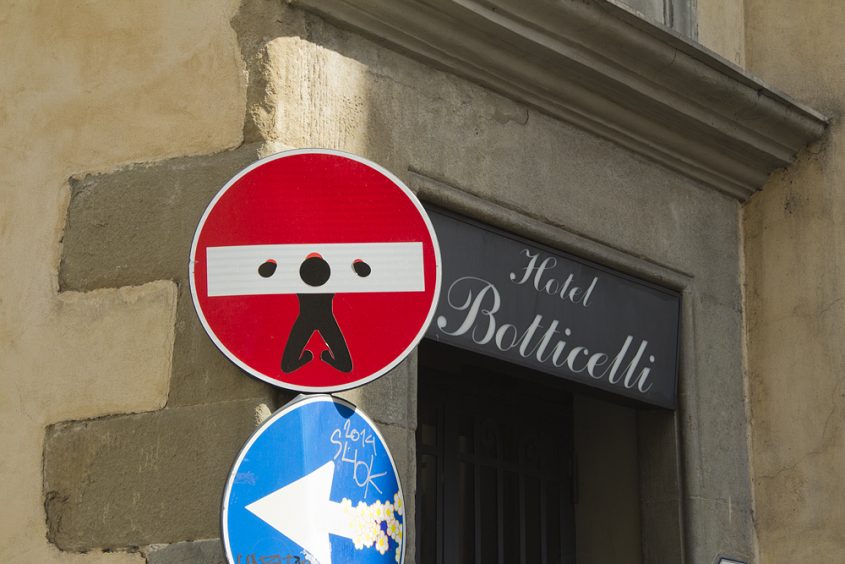 Street Art, Firenze, Via Taddea, Clet