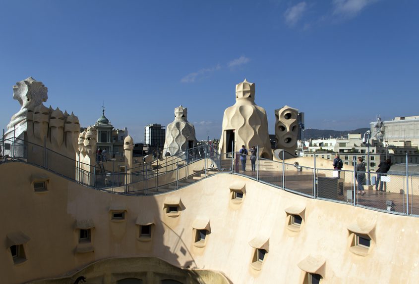 Barcelona, Casa Milà, La Pedrera, Antoni Gaudí, Dachterrasse