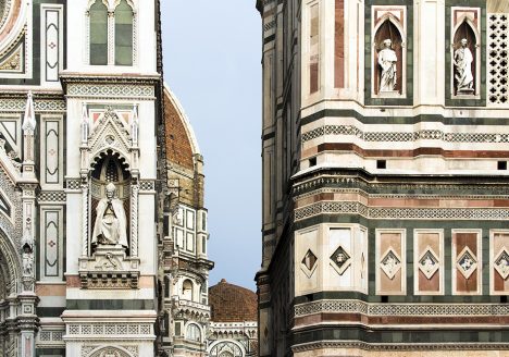 Florence, Dom Santa Maria del Fiore, Westfassade und Glockenturm