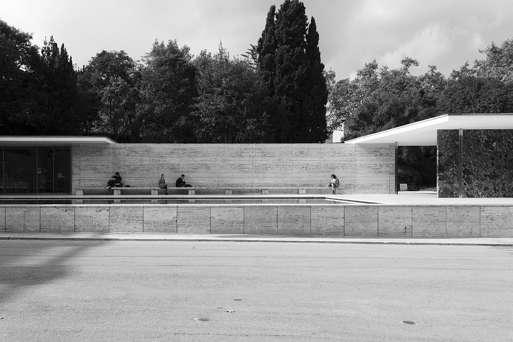 Barcelona, Rekonstruktion des Deutschen Pavillons von Mies van der Rohe zur Weltausstellung 1929
