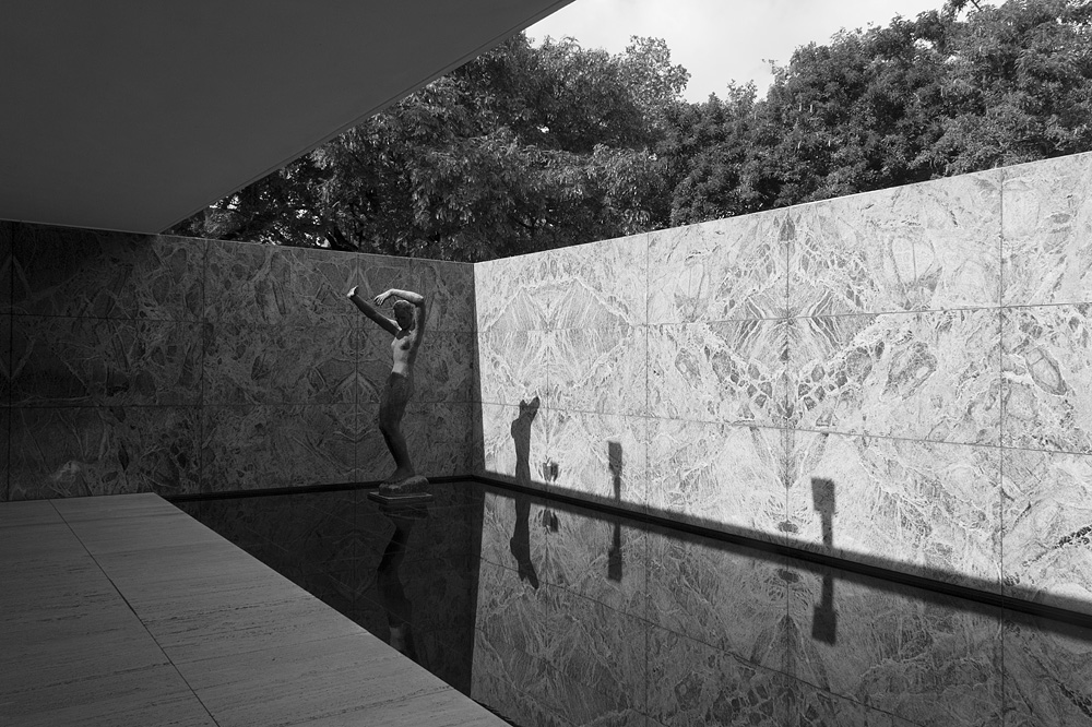 Barcelona, Georg Kolbe, Wasserbecken, Skulptur Der Morgen, Pavillon von Mies van der Rohe zur Weltausstellung 1929