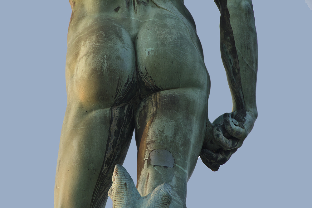 Florenz, Piazzale Michelangelo, Bronzeabguss des David von Michelangelo
