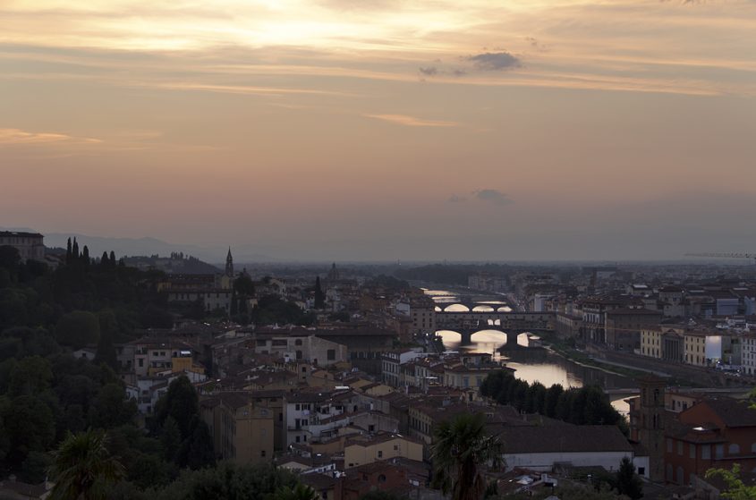 Florenz, Piazzale Michelangelo, Abend