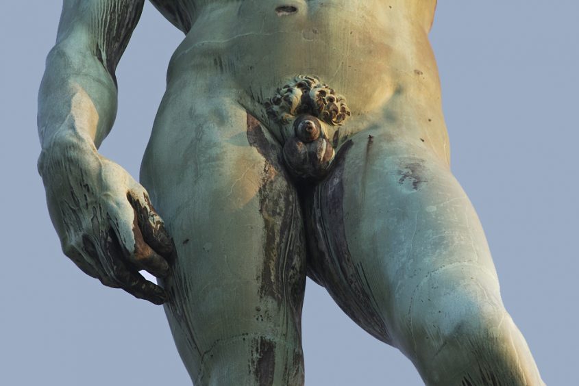 Florenz, Piazzale Michelangelo, Bronzeabguss des David von Michelangelo