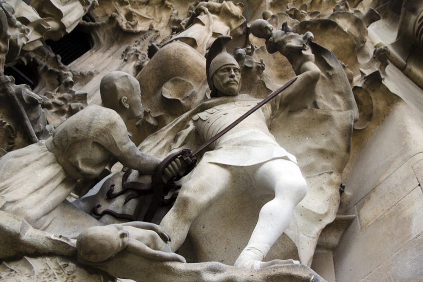 Barcelona, Sagrada Familia, Antoni Gaudi Geburtsfassade (Kindermord zu Bethlehem)