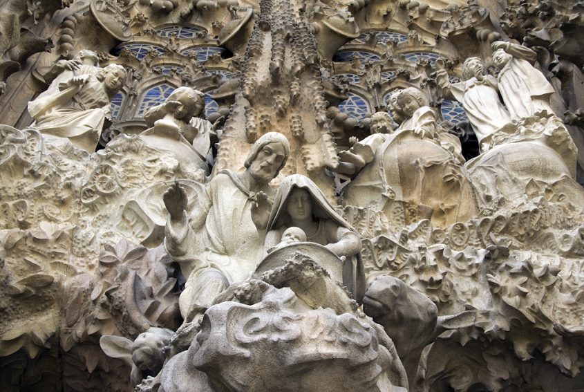 Barcelona, Sagrada Familia, Antoni Gaudi, Geburtsfassade (Heilige Familie)