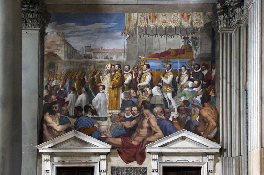 Florenz, San Marco, Fresko von Passignano in der Vorhalle der Garbkapelle des hl. Antonius