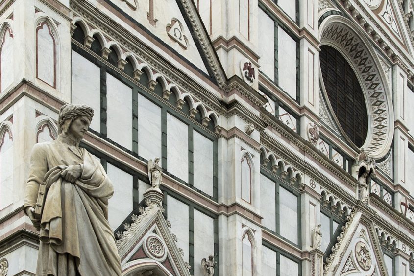 Florenz, Santa Croce, Dante, Enrico Pazzi