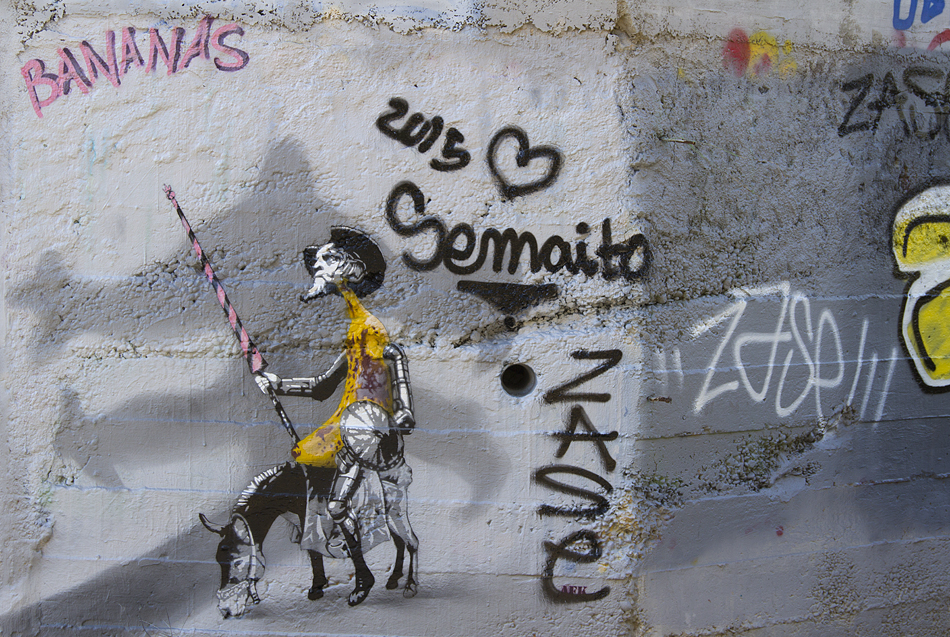 Barcelona, Park Güell, Street Art, Don Quijote