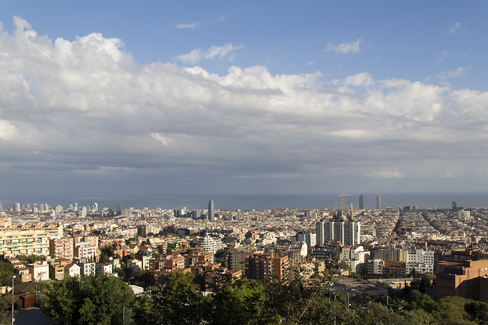 Barcelona, Park Güell, Ausblick, Panorama