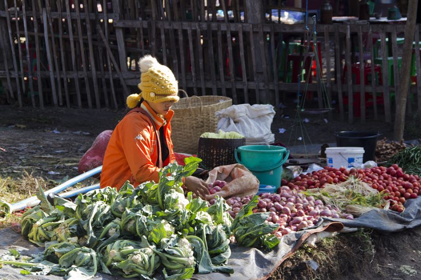 Myanmar, Inle-See, Markt in Kyauk Taung