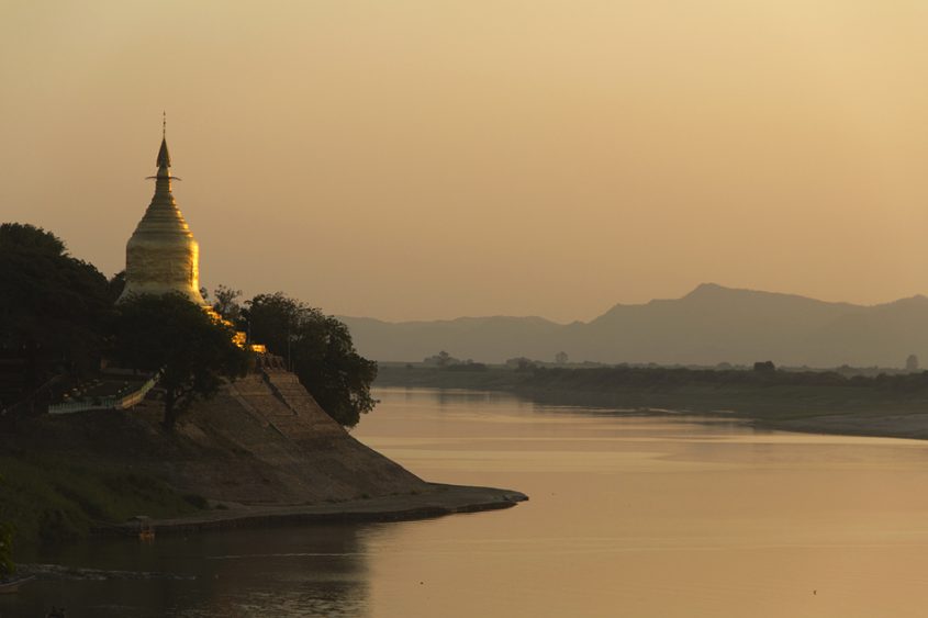 Bagan, Lawkananda, Ayeyarwady, Sonnenuntergang
