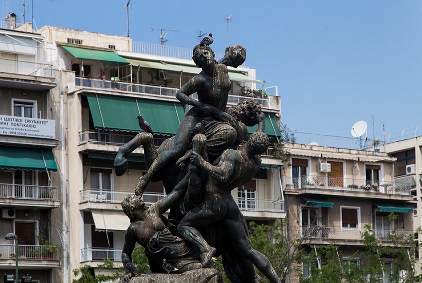 Victoria Square (with Theseus rescues Hippodamia by Johannes Pfuhl) , Athen, Fabian Fröhlich