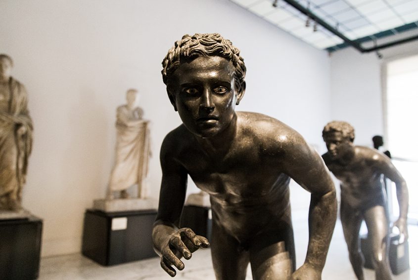 Neapel, Archäologisches Nationalmuseum, Läufer aus der Villa Papiri in Herculaneum