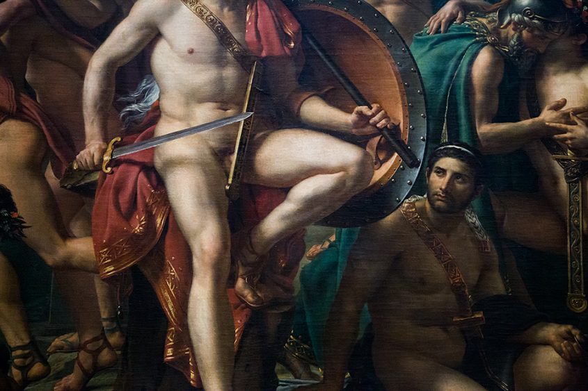 Fabian Fröhlich, Louvre, Léonidas aux Thermopyles, Jacques-Louis Davis