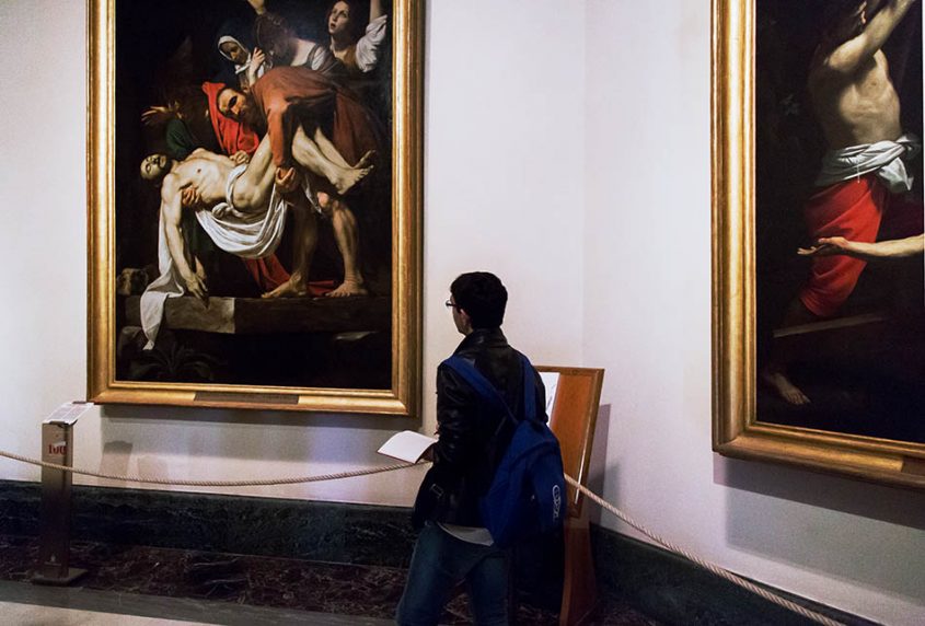 Rom, Vatikanische Museen, Caravaggio,, Kreuzabnahme