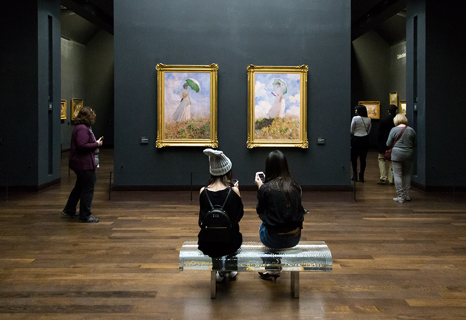 Paris, Musée d'Orsay, Frau mit Sonnenschirm