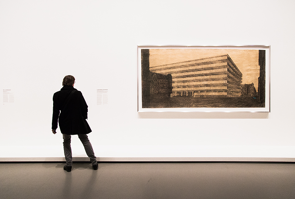 Paris, Fondation Louis Vuitton, MOMA, Ludwig Mies van der Rohe Concrete Office Building Project, Berlin