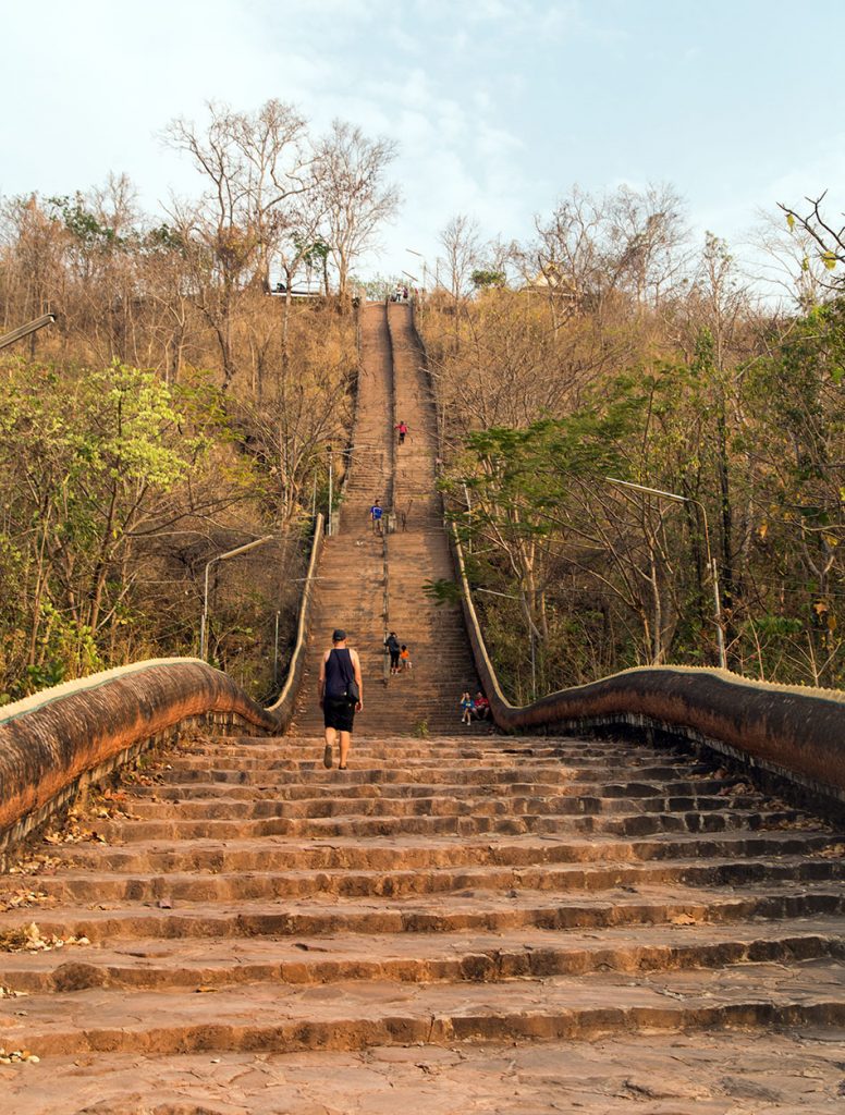Pakse, Stairs to Phou Bachiang