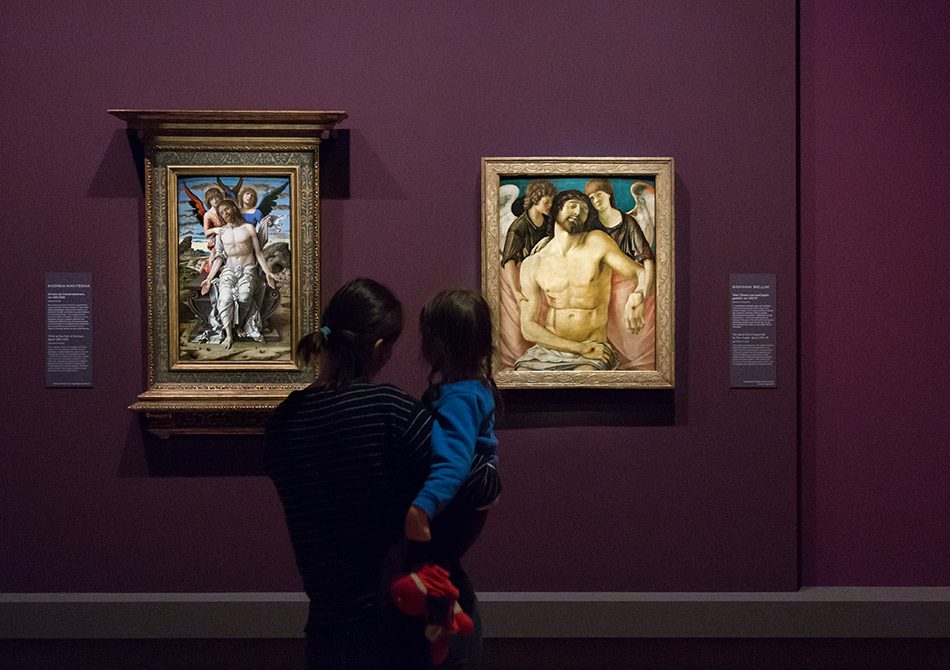 Fabian Fröhlich, Berlin, Gemäldegalerie, Mantegna Bellini, Der tote Christus, von Engel gestützt