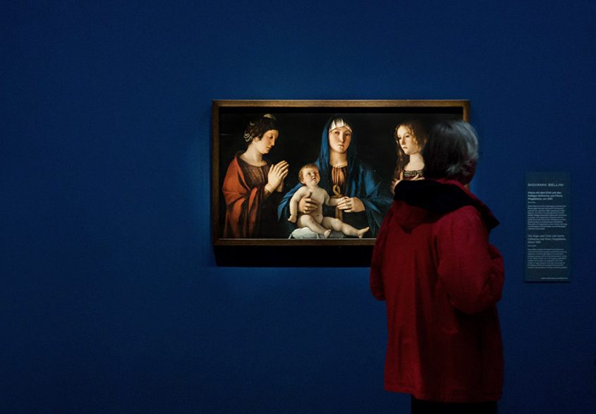 Fabian Fröhlich, Berlin, Gemäldegalerie, Mantegna Bellini, Maria mit der Hl Katharina und Maria Magdalena