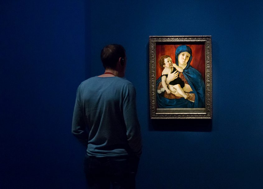Fabian Fröhlich, Berlin, Gemäldegalerie, Bellini, Maria mit Kind