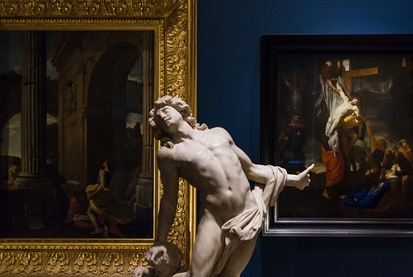 Fabian Fröhlich, V&A, Christophe Veyrier , Dying Achilles; Charles Le Brun, Descent from the Cross
