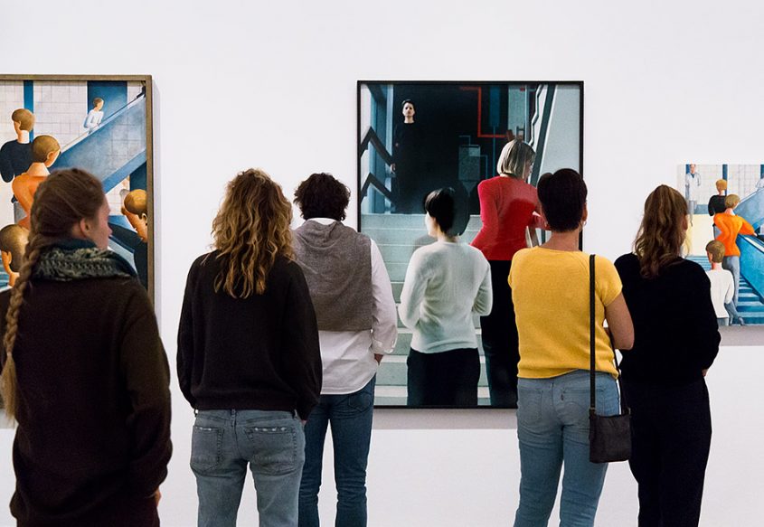 Fabian Fröhlich, Berlinische Galerie, Ausstellung original bauhaus, Carl (Casca) Schlemmer, Bauhaustreppe / Delia Keller, Die Bauhaustreppe / Brian O’Leary, Study for Santa Clinic Mural