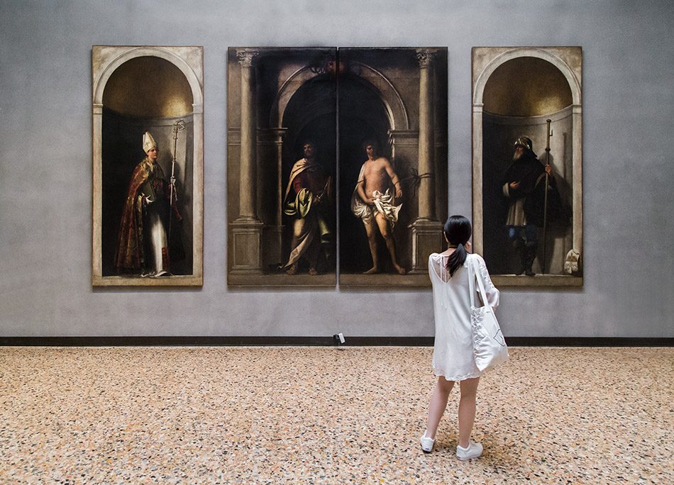 Gallerie dell'Accademia di Venezia, del Piombo, San Bartolomeo, San Sebastiano, San Ludovico da Tolosa, San Sinibaldo