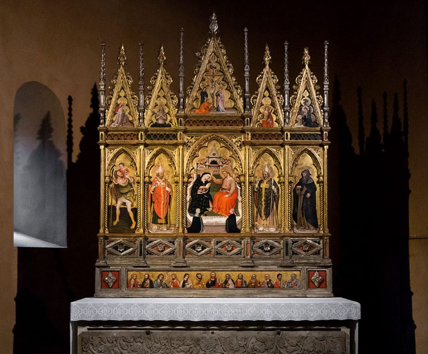 Fabian Fröhlich. Duomo di Parma, Serafino de' Serafini, Polyptych with the Coronation of the Virgin and Saint