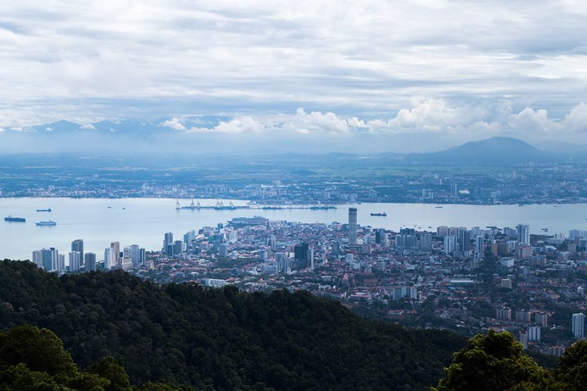 Fabian Fröhlich, View from Penang Hill to George Town