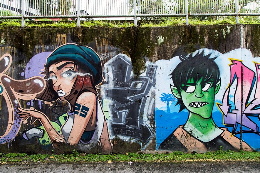 Fabian Fröhlich, Malaysia, Kuching, Mural at Jalan Carpenter