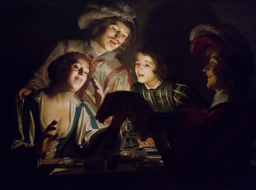Fabian Fröhlich, Kopenhagen, Statens Museum for Kunst, Gerard van Honthorst, Musiceren ved levende lys
