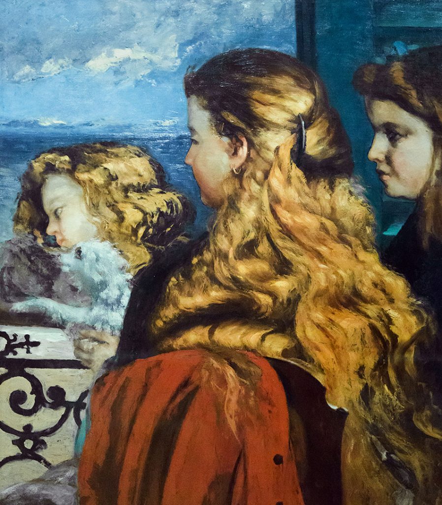 Fabian Fröhlich, København, Glyptoteket, Gustave Courbet, Three English Girls at a Window