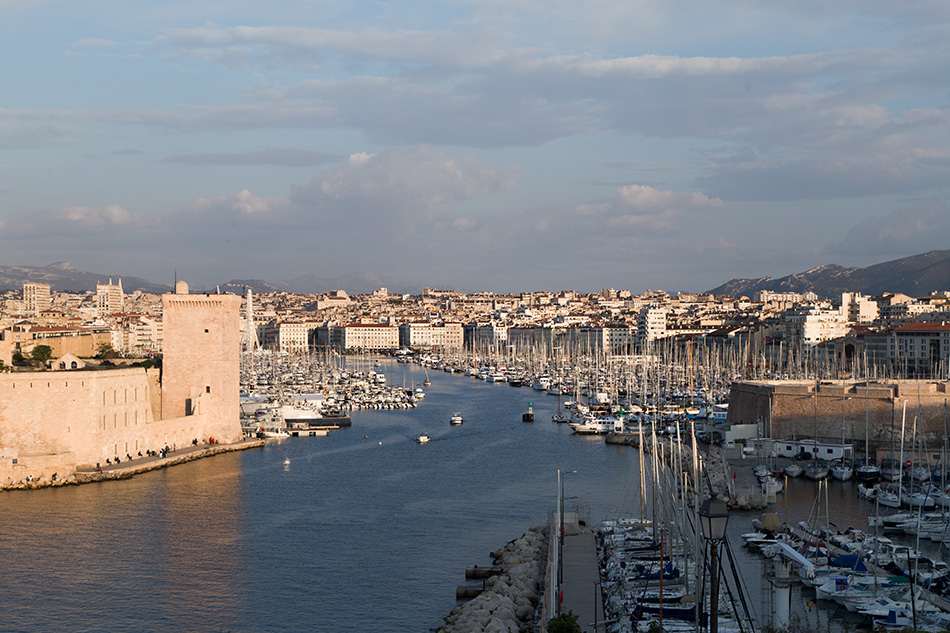 Marseille, View from Palais du Pharo to Vieux-Port