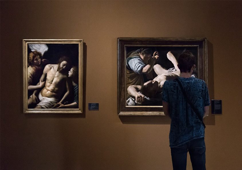 Marseille, Musée des Beaux-Arts, Giuseppe Vermiglio, The Dead Christ with Angels / Marcantonio Bassetti, Saint Sebastian