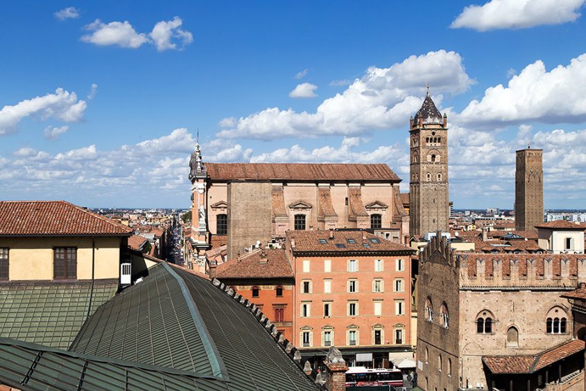 Bologna, View from Palazzo d'Accursio to Cattedrale di San Pietro