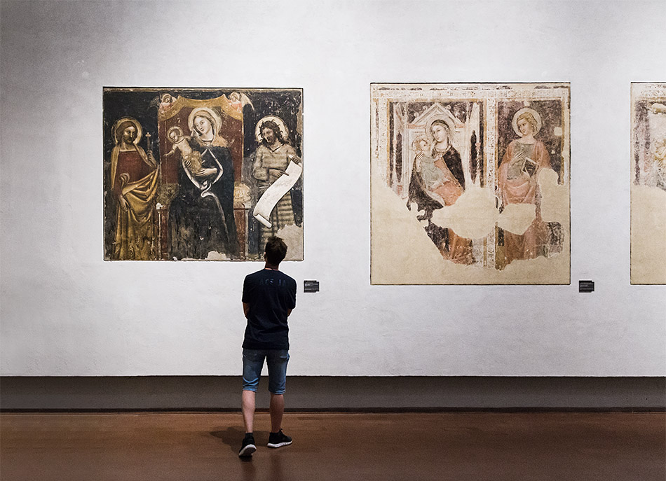 Pinacoteca Nazionale di Bologna, Frescoes by Jacopo da Bologna and Andrea dei Bruno